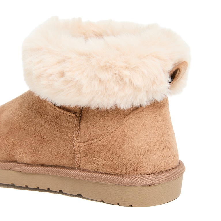 Faux sherling boots "Loui" Dk Beige